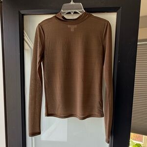 Topshop Chocolate Brown Sheer Top